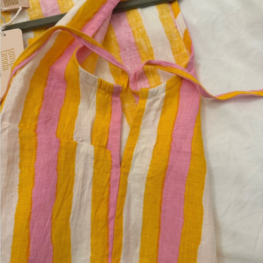 Women’s Pink and Yellow Striped Two-Piece Set - Picture 10 of 11